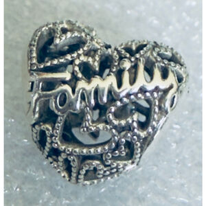 Pandora Sterling Silver 925 Family Heart Charm